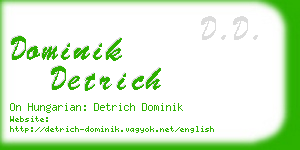 dominik detrich business card